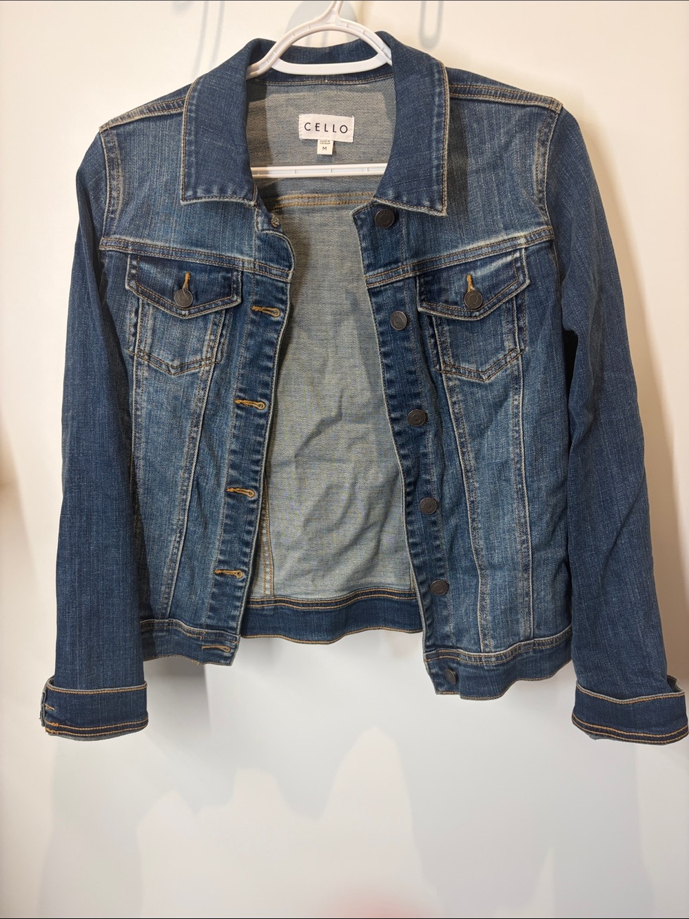 CELLO Blue Denim Jean Jacket with Button Front